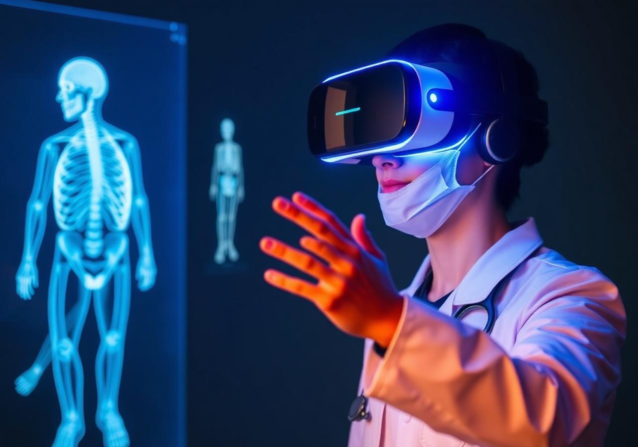 Clinician training inside a VR anatomy environment